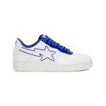 BAPE STA White & Navy Blue Sneakers with Signature Star Logo