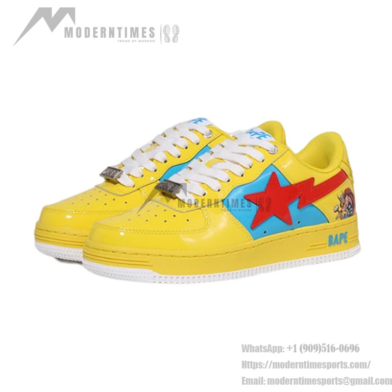 BAPE STA x Marvel Thor Sneakers with Yellow, Red, and Blue Design