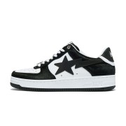 BAPE STA Black & White Faux Fur Sneakers 0ZXSHM191050LBKA | Iconic Streetwear Essential