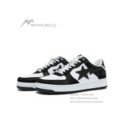 BAPE STA Black & White Faux Fur Sneakers 0ZXSHM191050LBKA | Iconic Streetwear Essential