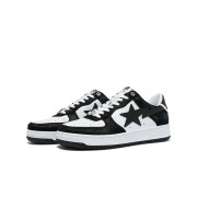 BAPE STA ブラック＆ホワイトフェイクファースニーカー 0ZXSHM191050LBKA｜ストリートファッション必須アイテム