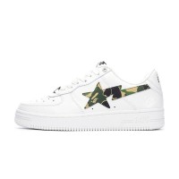 BAPE STA Weiße Camo-Stern-Sneaker 1I70-191-005-GREEN | Ikonische Streetwear mit Tarnmuster