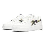 ABC 카모 스타 로고가 있는 BAPE STA 화이트 스니커즈