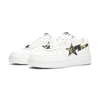 BAPE STA 화이트 카모 스타 스니커즈 1I70-191-005-GREEN | 아이코닉 스트릿웨어, 카모 패턴 스타일