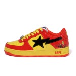 BAPE STA x Marvel Iron Man Sneakers in Red and Yellow with Comic Graphic