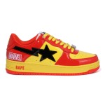 BAPE STA x Marvel Iron Man Sneakers in Red and Yellow with Comic Graphic