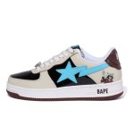 BAPE STA x Marvel Rocket Raccoon Sneakers with Cream, Black, and Blue Details