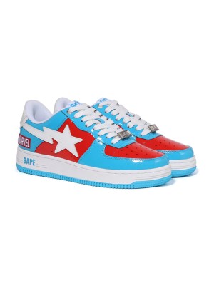 BAPE STA x Marvel キャプテン・アメリカ スニーカー 1I73-191-903｜ヒーロー風ストリートウェアアイコン