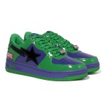 BAPE STA x Marvel Hulk Sneakers with Green and Purple Design