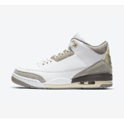 Limited Edition A Ma Maniere x Air Jordan 3 Retro SP "White Cream" Premium Casual Sneakers DH3434-110