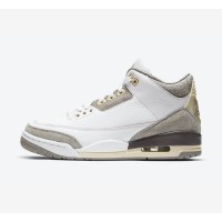 Limited Edition A Ma Maniere x Air Jordan 3 Retro SP "White Cream" Premium Casual Sneakers DH3434-110