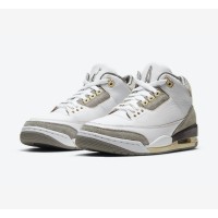 Limited Edition A Ma Maniere x Air Jordan 3 Retro SP "White Cream" Premium Casual Sneakers DH3434-110