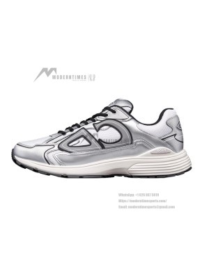 DIOR B30 White Silver Sneakers 3SN279ZYG H869 – Luxury Designer Mesh & Calfskin Shoes for Men and Women