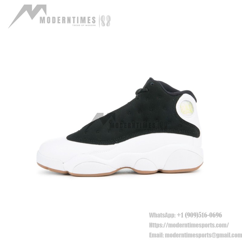 Air Jordan 13 Retro 439669-021 Black and White basketball sneakers with premium materials and sleek design