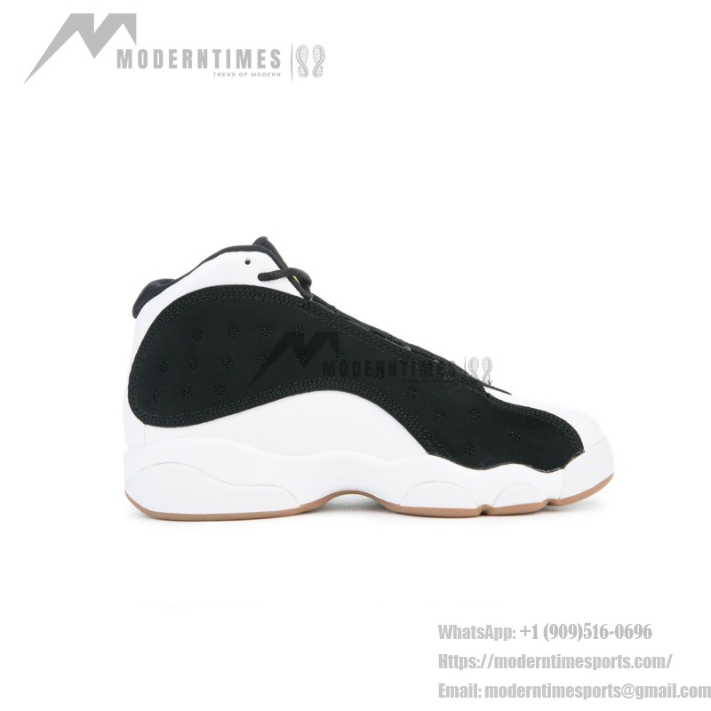 Air Jordan 13 Retro 439669-021 Black and White basketball sneakers with premium materials and sleek design