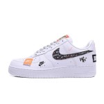 Nike Air Force 1 Low AR7719-100 - White Sneakers with Just Do It Graphic Overlays