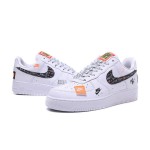 Nike Air Force 1 Low AR7719-100 - White Sneakers with Just Do It Graphic Overlays