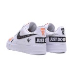 Nike Air Force 1 Low AR7719-100 - White Sneakers with Just Do It Graphic Overlays