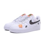 Nike Air Force 1 Low AR7719-100 - White Sneakers with Just Do It Graphic Overlays