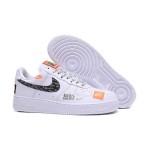 Nike Air Force 1 Low AR7719-100 - White Sneakers with Just Do It Graphic Overlays