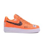 Nike Air Force 1 Low AR7719-800 - Orange Sneakers with Bold Just Do It Graphics