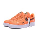 Nike Air Force 1 Low AR7719-800 - Orange Sneakers with Bold Just Do It Graphics