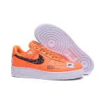 Nike Air Force 1 Low AR7719-800 - Orange Sneakers with Bold Just Do It Graphics