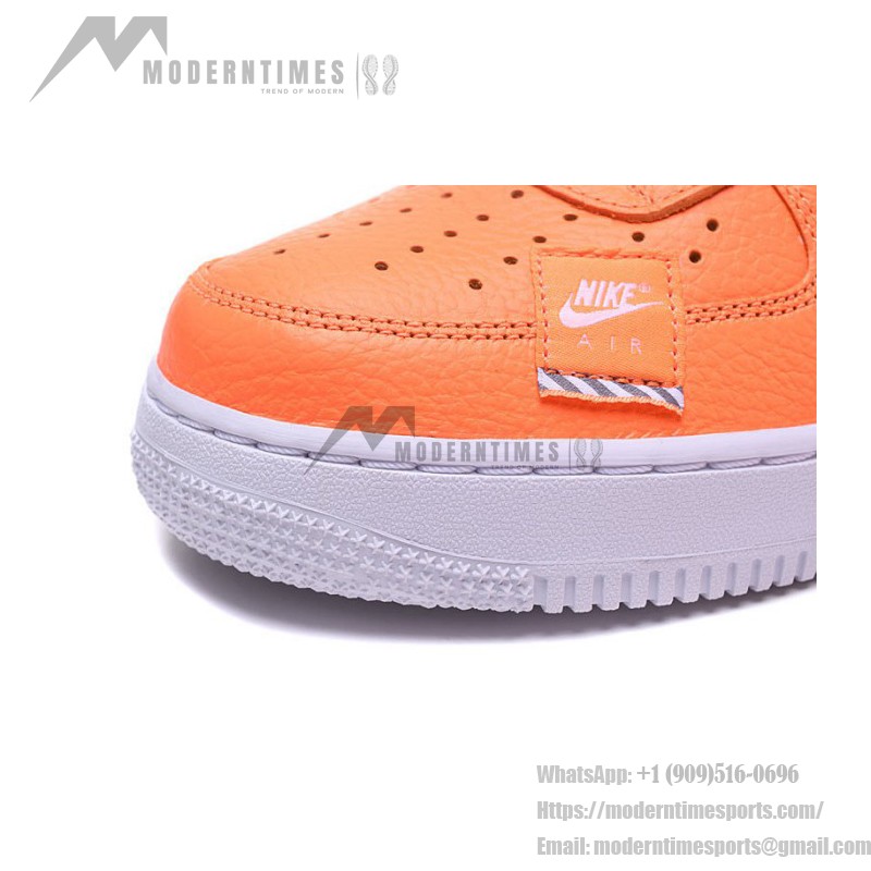 Nike Air Force 1 Low AR7719-800 - Orange Sneakers with Bold Just Do It Graphics