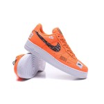 Nike Air Force 1 Low AR7719-800 - Orange Sneakers with Bold Just Do It Graphics