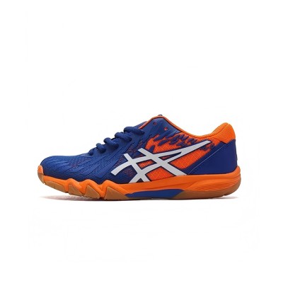 ASICS Attack Bladelyte 4 1073A001-402 Professionelle Badmintonschuhe - Hochleistungsfähig, Leicht und Atmungsaktiv im Blau und Shocking Orange Design