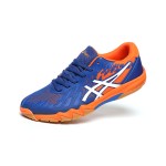 ASICS Attack Bladelyte 4 1073A001-402 Professional Badminton Shoes in Blue and Shocking Orange