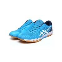 ASICS Attack Bladelyte 4 1073A001-404 Professionelle Badmintonschuhe - Hochleistungsfähig, Leicht und Atmungsaktiv im Blau-Weiß Design