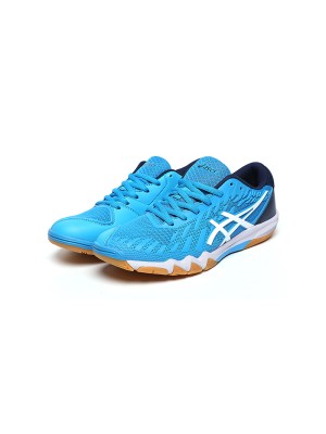 ASICS Attack Bladelyte 4 1073A001-404 Professionelle Badmintonschuhe - Hochleistungsfähig, Leicht und Atmungsaktiv im Blau-Weiß Design