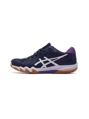 ASICS Attack Bladelyte 4 1073A001-405 Professional Badminton Shoes - High Performance Lightweight Breathable Design in Blue & Purple