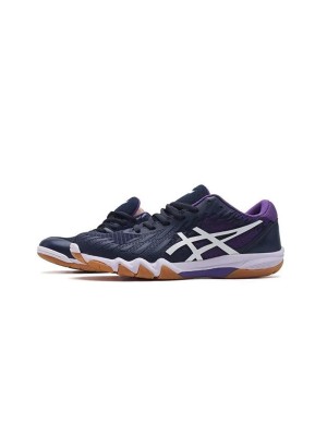 ASICS Attack Bladelyte 4 1073A001-405 Professional Badminton Shoes - High Performance Lightweight Breathable Design in Blue & Purple