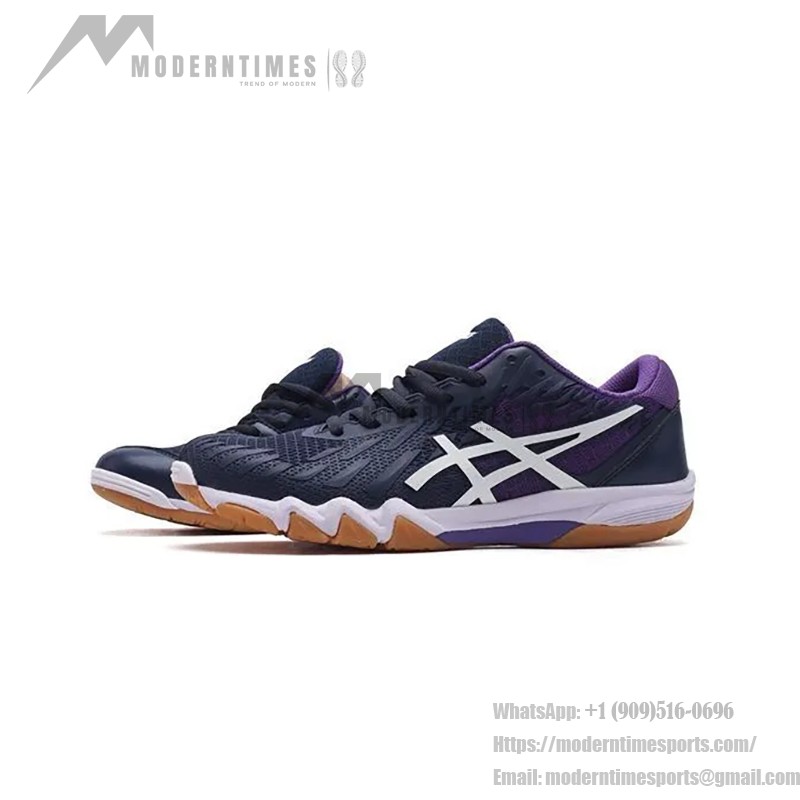 ASICS Attack Bladelyte 4 1073A001-405 Professionelle Badmintonschuhe in Blau und Lila