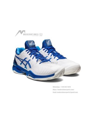 ASICS Court FF 2 1041A343-960 Novak Tennis Shoes Men’s High Performance Comfort White Tuna Blue