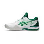 ASICS Court FF Novak 1041A089-104 Professional Tennis Shoes in White and Green