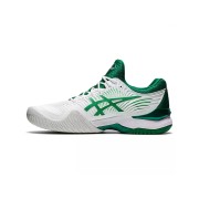 ASICS Court FF Novak 1041A089-104 プロフェッショナルテニスシューズ - 高性能安定性とクッション性の白と緑デザイン