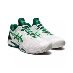 ASICS Court FF Novak 1041A089-104 Professional Tennis Shoes in White and Green