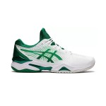 ASICS Court FF Novak 1041A089-104 Professional Tennis Shoes in White and Green