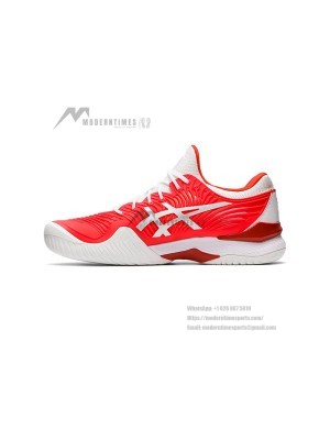 ASICS Court FF Novak 1041A089-800 Professional Tennis Shoes - High Performance Stability and Cushioning Design in Red and White