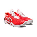 ASICS Court FF Novak 1041A089-800 Professional Tennis Shoes in Red and White