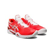 ASICS Court FF Novak 1041A089-800 プロフェッショナルテニスシューズ - 高性能安定性とクッション性の赤と白デザイン