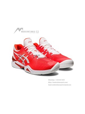 ASICS Court FF Novak 1041A089-800 Professional Tennis Shoes - High Performance Stability and Cushioning Design in Red and White