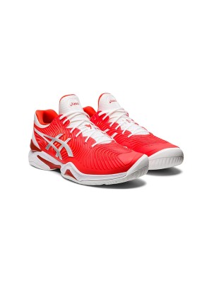 ASICS Court FF Novak 1041A089-800 プロフェッショナルテニスシューズ - 高性能安定性とクッション性の赤と白デザイン