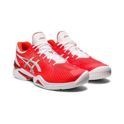 ASICS Court FF Novak 1041A089-800 Professional Tennis Shoes - High Performance Stability and Cushioning Design in Red and White