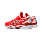 ASICS Court FF Novak 1041A089-800 Professional Tennis Shoes in Red and White