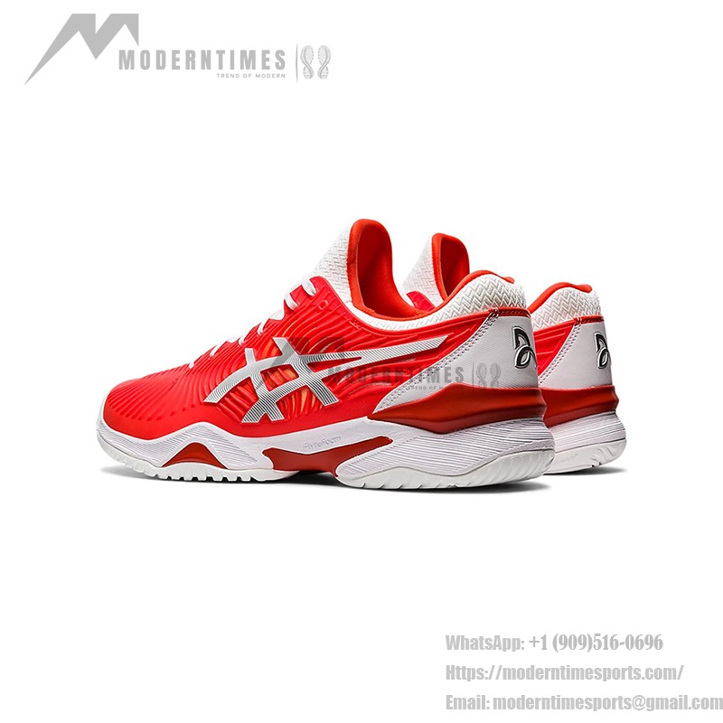 ASICS Court FF Novak 1041A089-800 Professional Tennis Shoes in Red and White