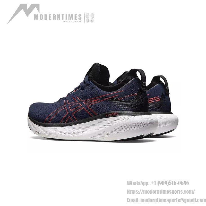 ASICS Gel-Nimbus 25 1011B547-401 Men's Running Shoes in Midnight Blue and Electric Red